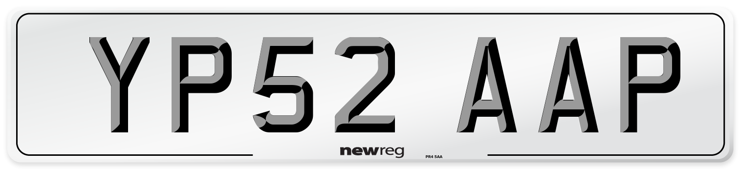 YP52 AAP Number Plate from New Reg